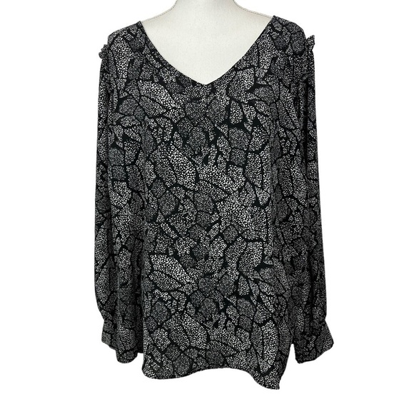 Zac & Rachel Women’s Pullover Top Sz 3X Multi Color Long Sleeve V-Neck - Picture 1 of 12